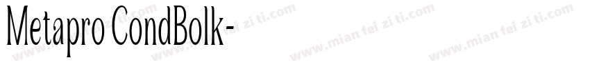 Metapro CondBolk字体转换